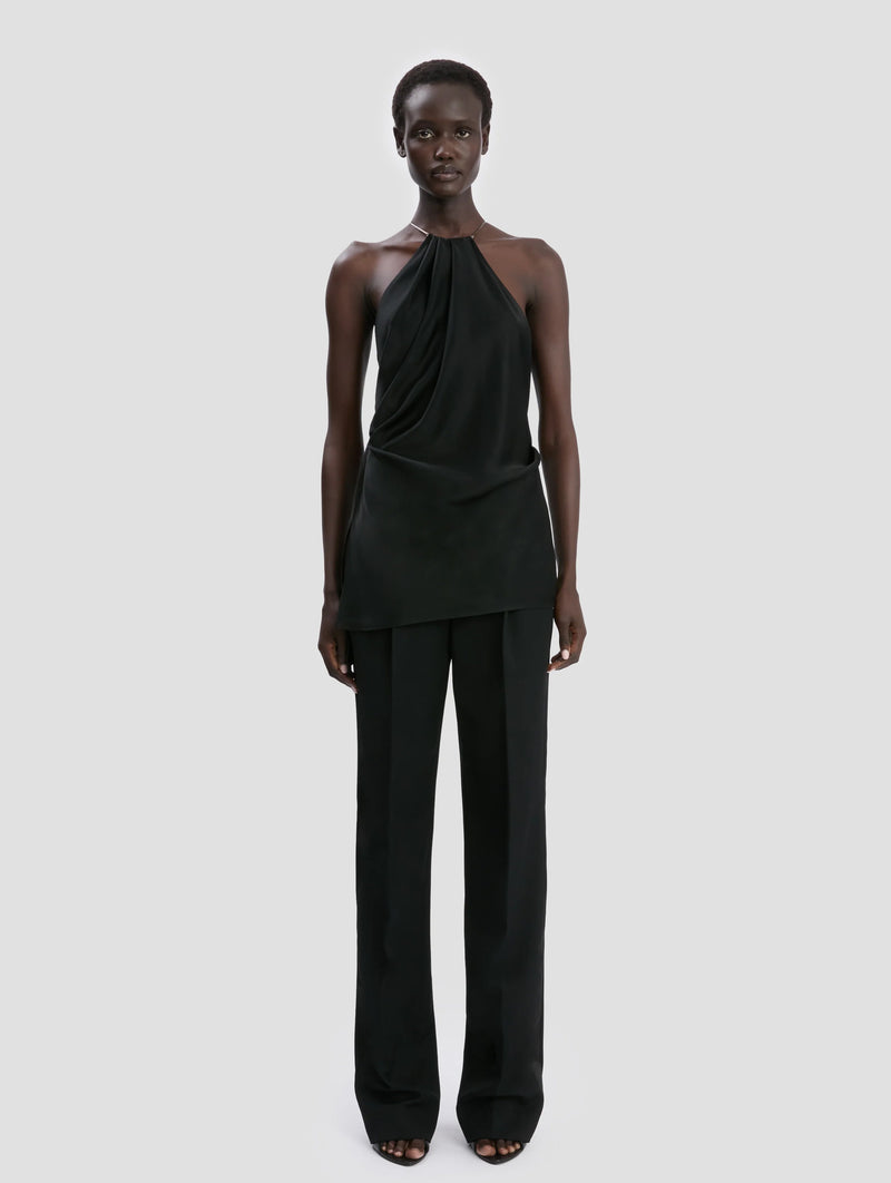 Chain Detail Cami Top in Black