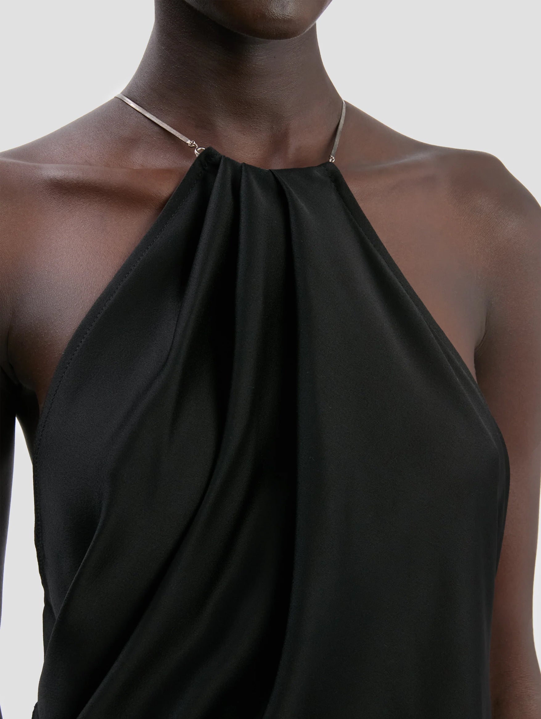 Chain Detail Cami Top in Black