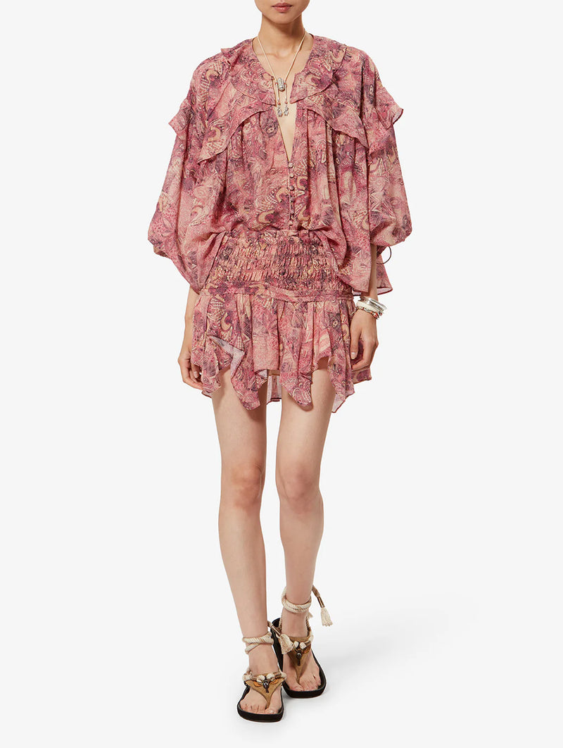 Charis Silk Blouse in Pink