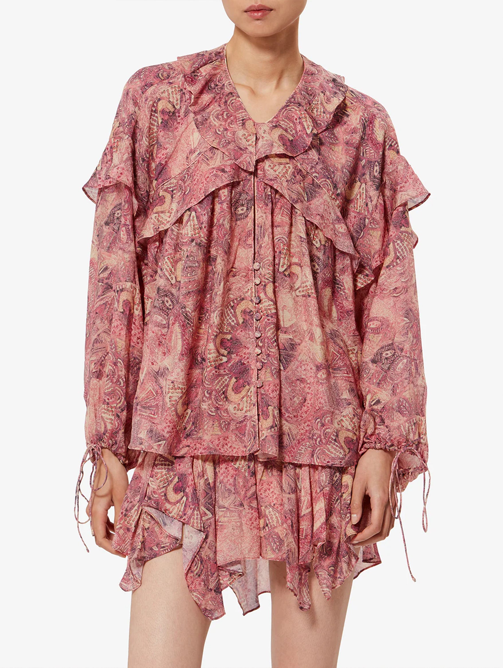 Charis Silk Blouse in Pink