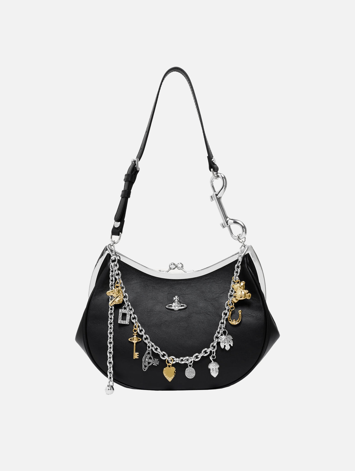 Charm Frame Purse in Black