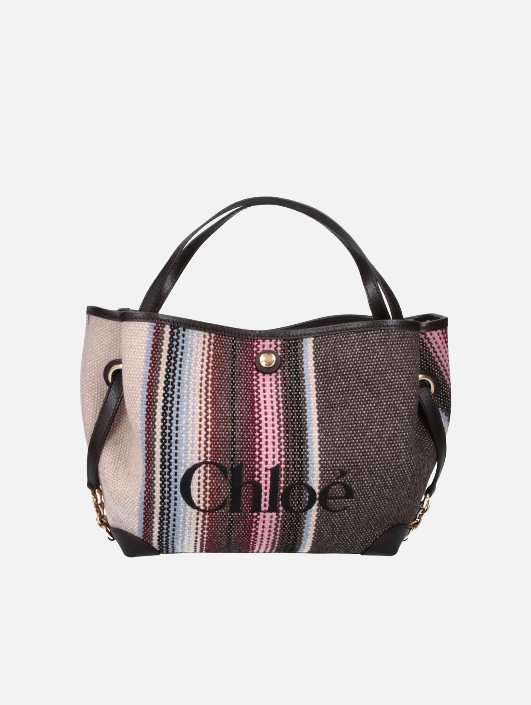 Small Chloé Clover Double Carry Bag in Kohl Brown
