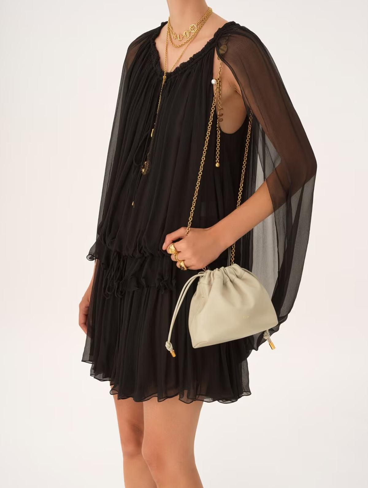 Chloé Icons Mini Shoulder Bag in Cloudy Cream
