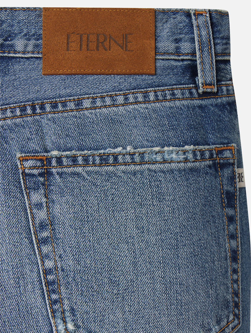 Chloe Straight Jean in Medium Indigo