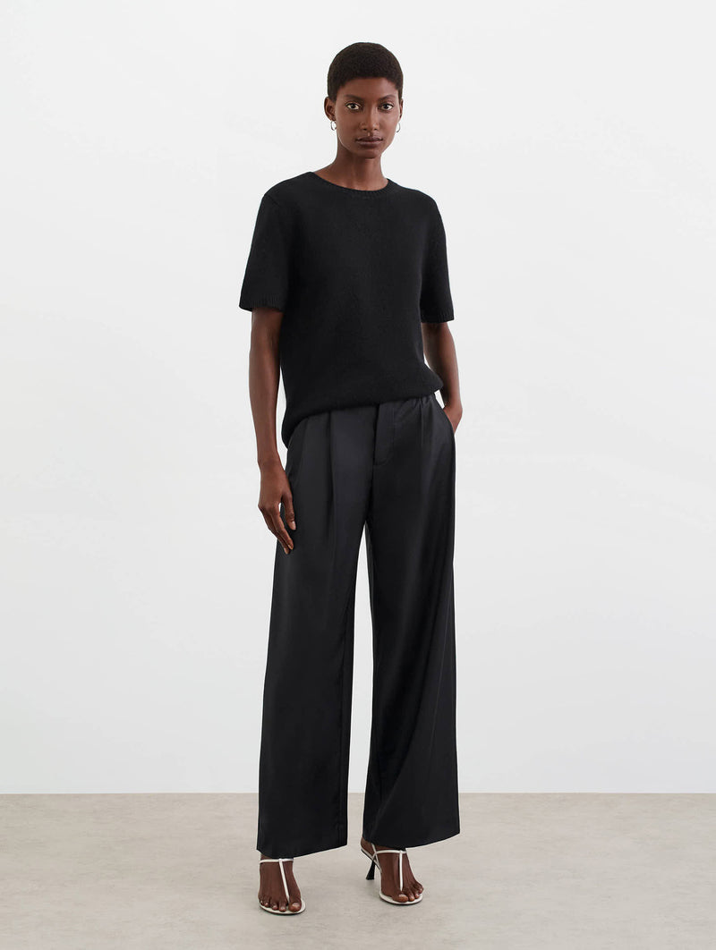 Oversized Cashmere T-Shirt in Black