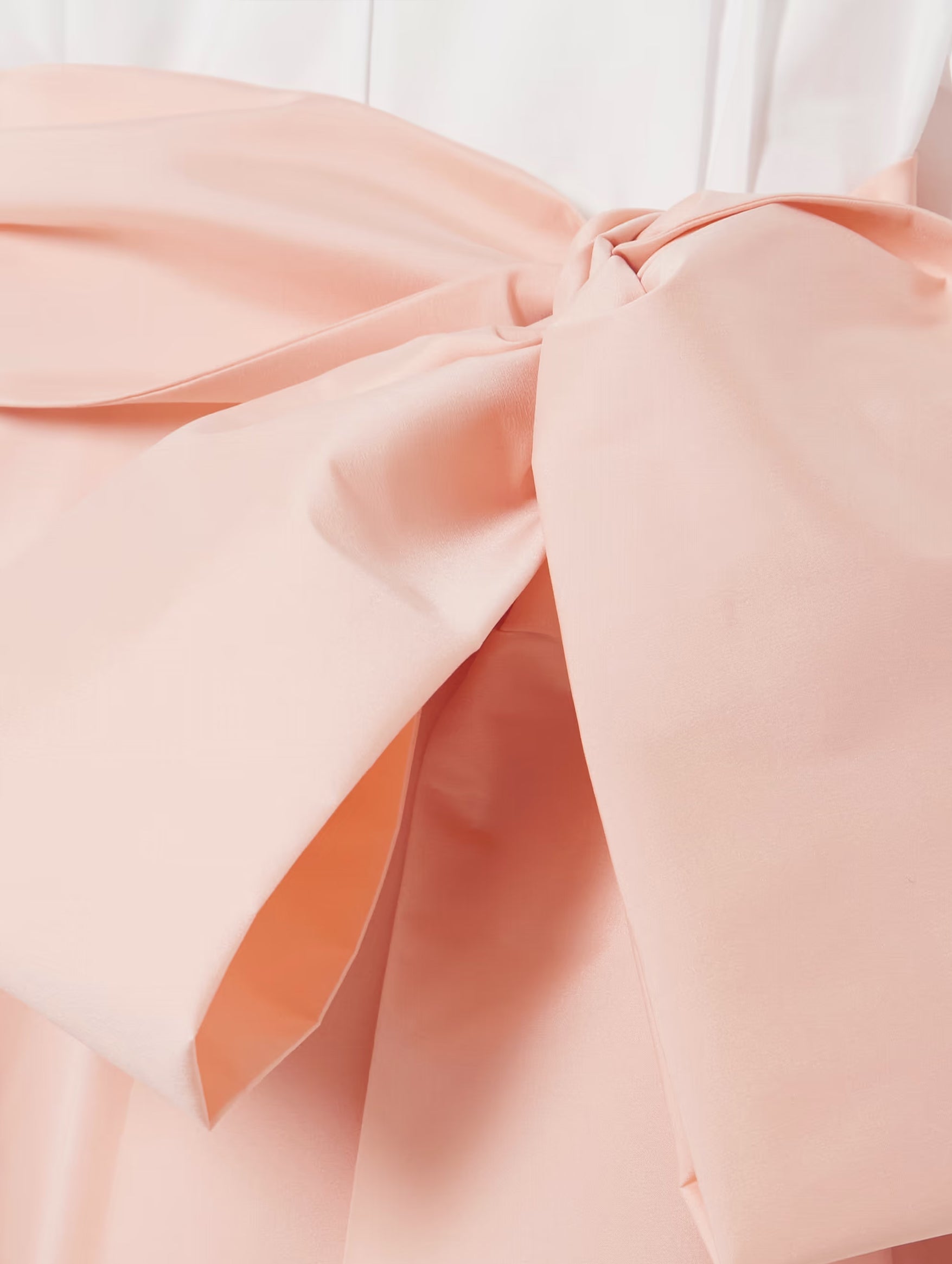 Clarence Dress in Ivory and Creta Pink