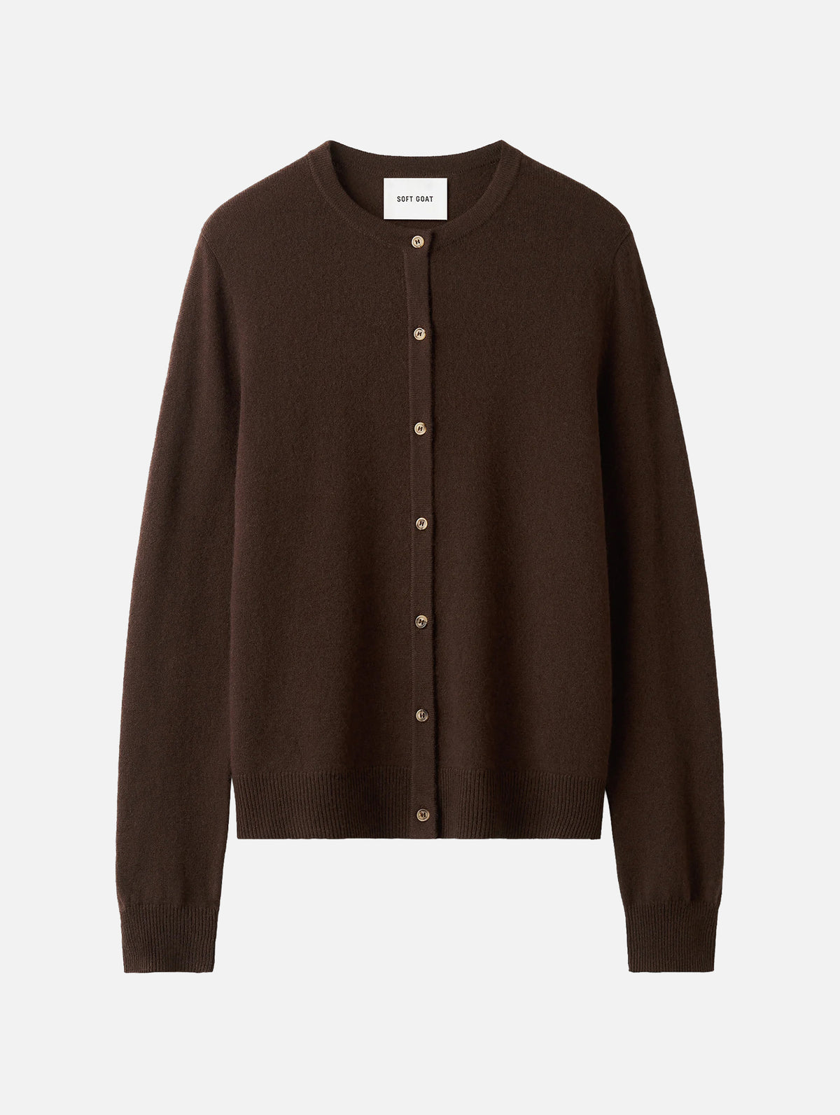 Classic Cashmere Cardigan in Mocha
