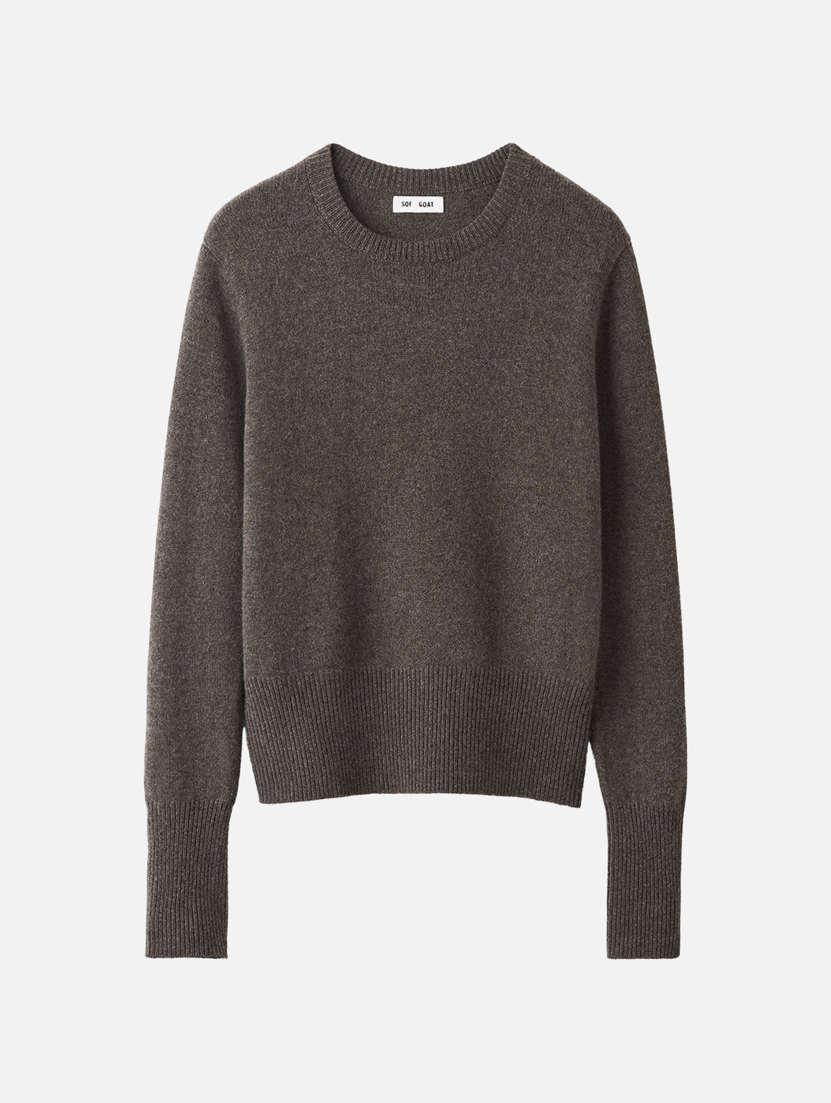 Classic Cashmere Crewneck in Wood