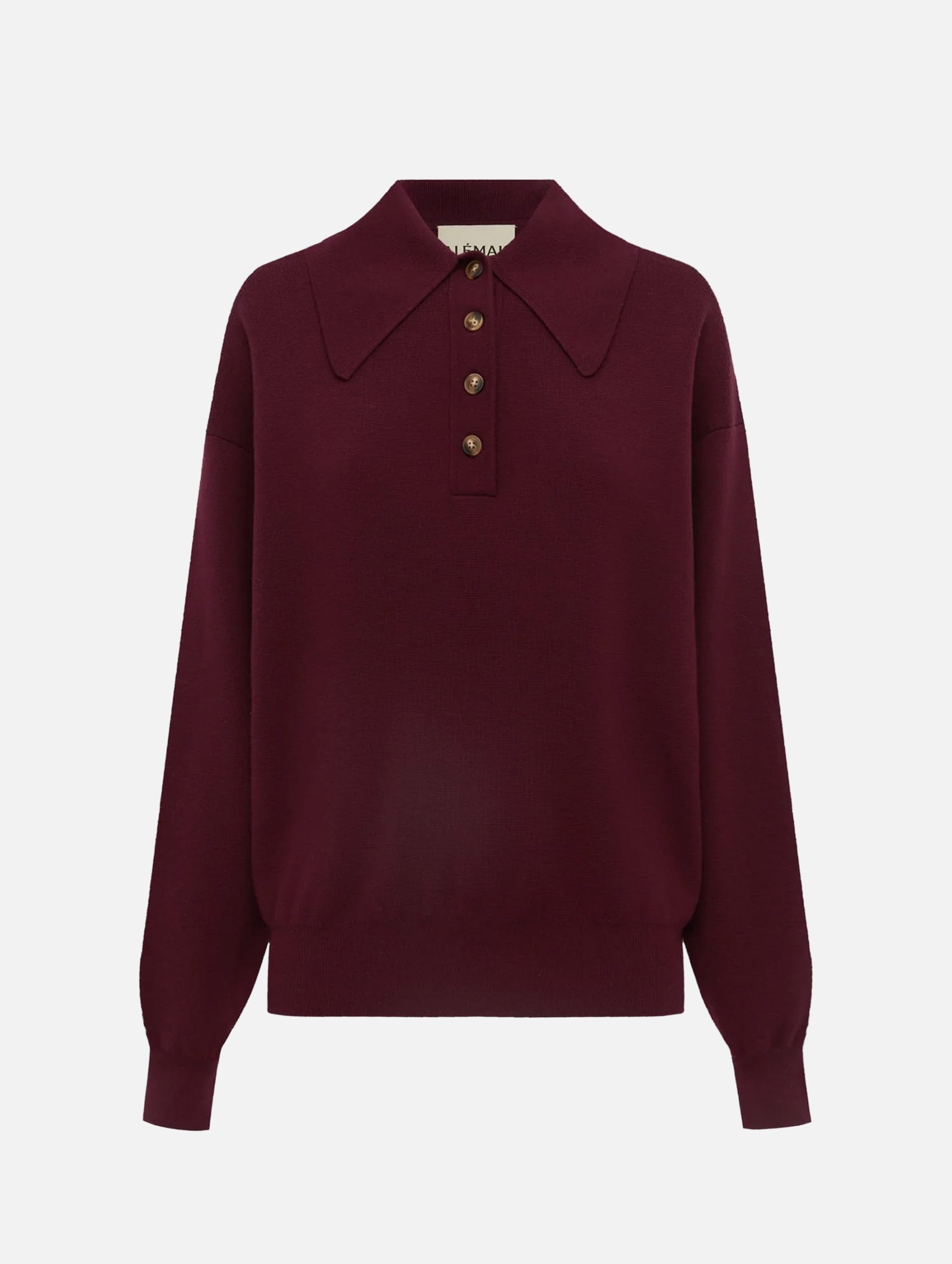 Claudia Knit Polo in Plum