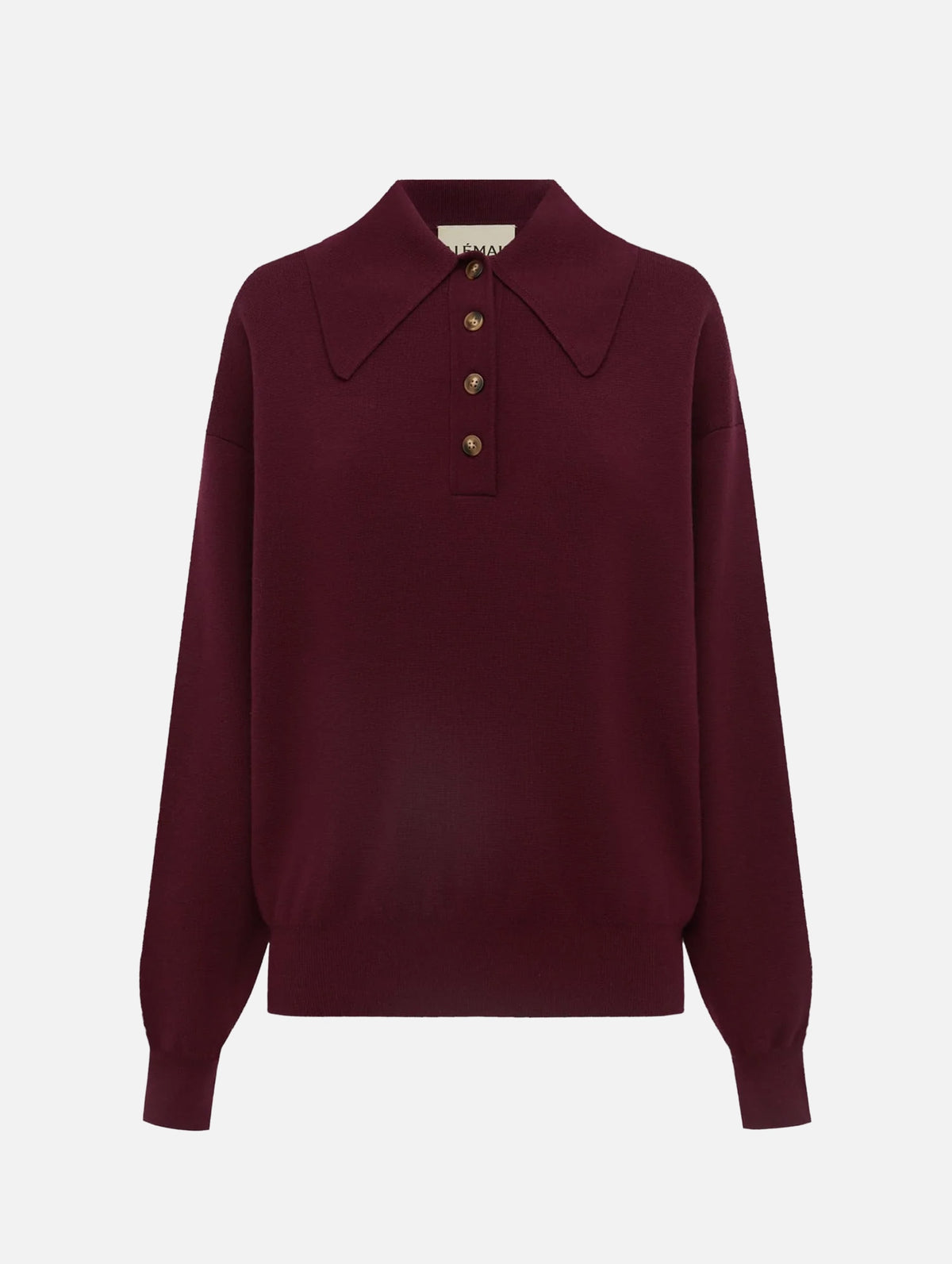 Claudia Knit Polo in Plum