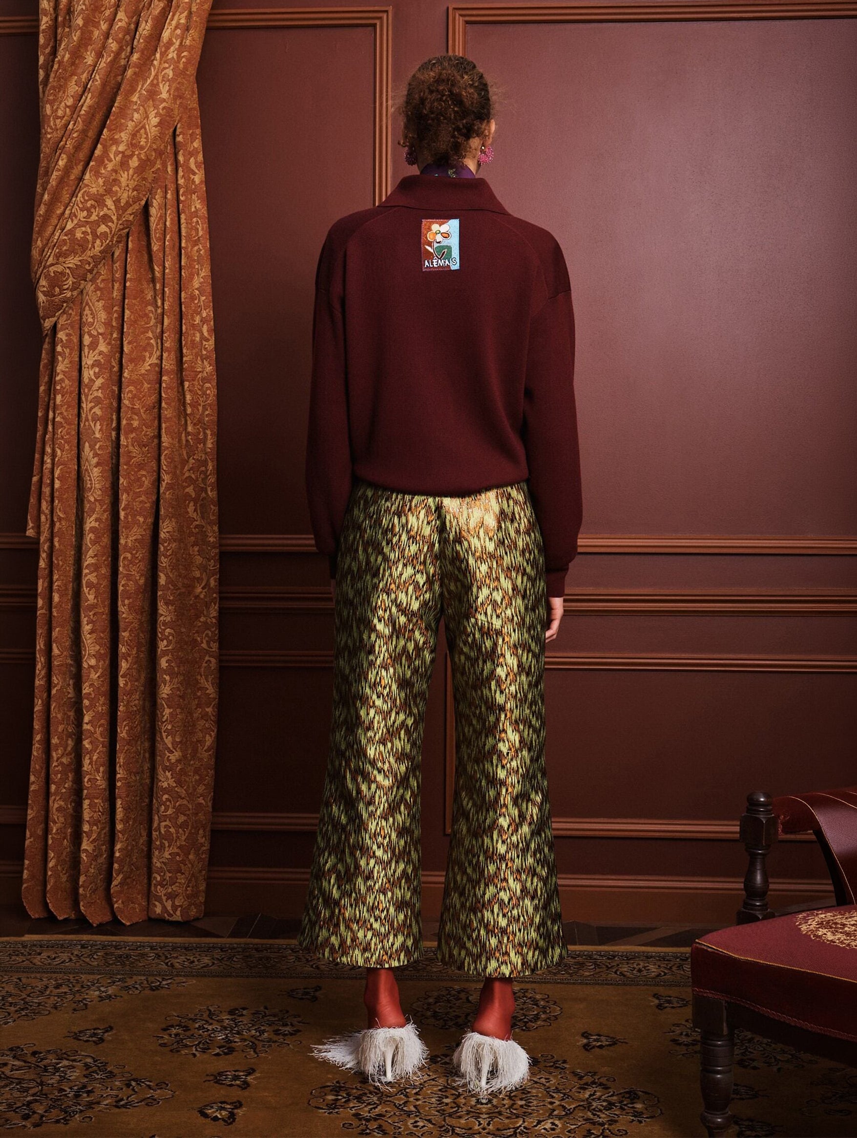 Claudia Knit Polo in Plum