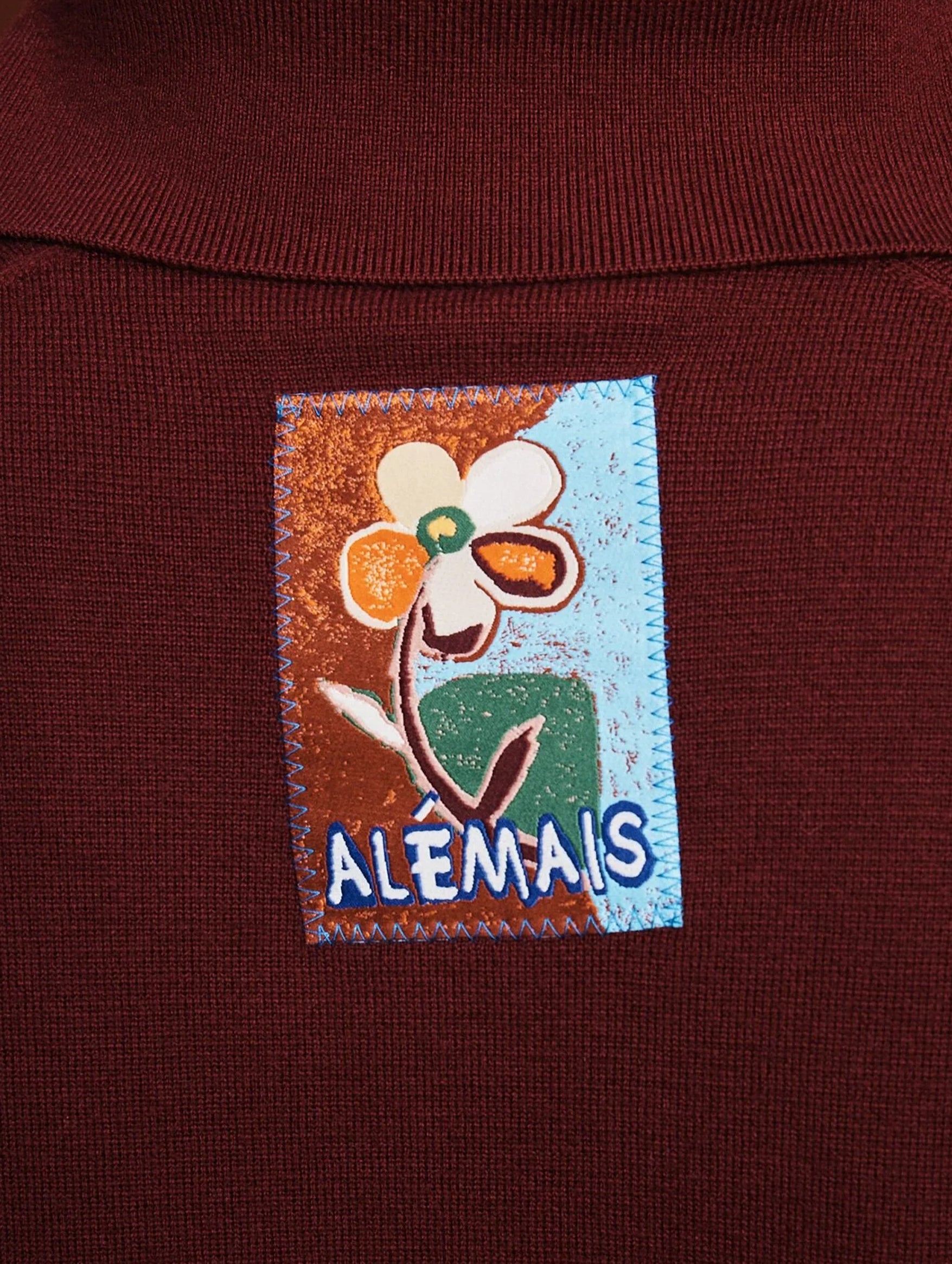 Claudia Knit Polo in Plum