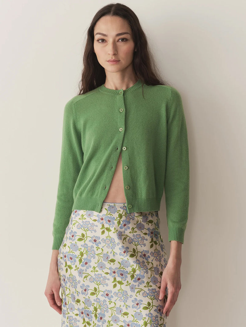 Claudine Cardigan in Light Kelly Green
