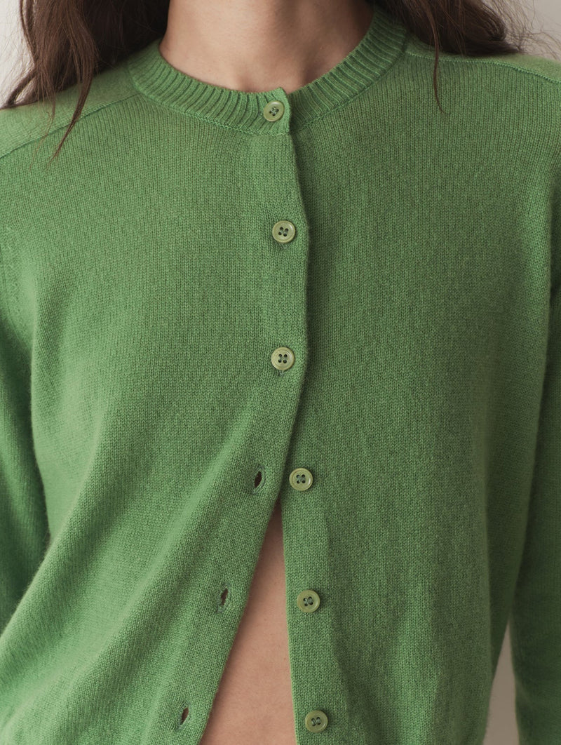 Claudine Cardigan in Light Kelly Green
