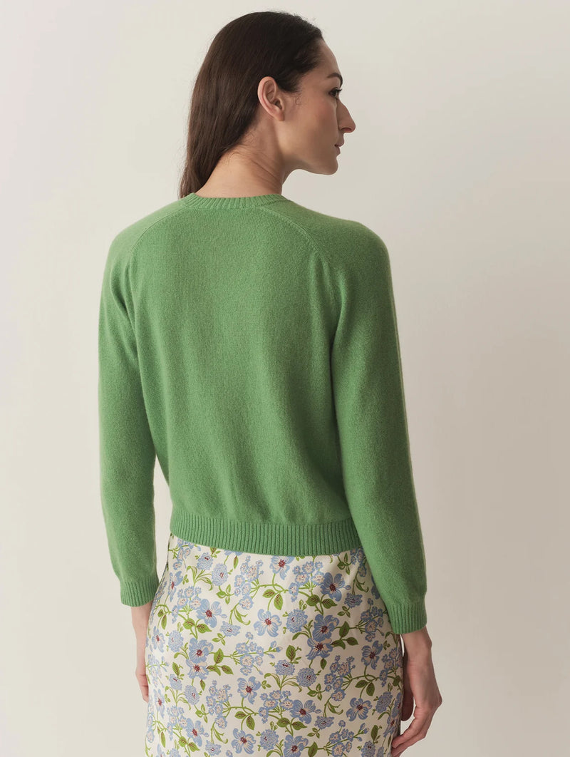 Claudine Cardigan in Light Kelly Green