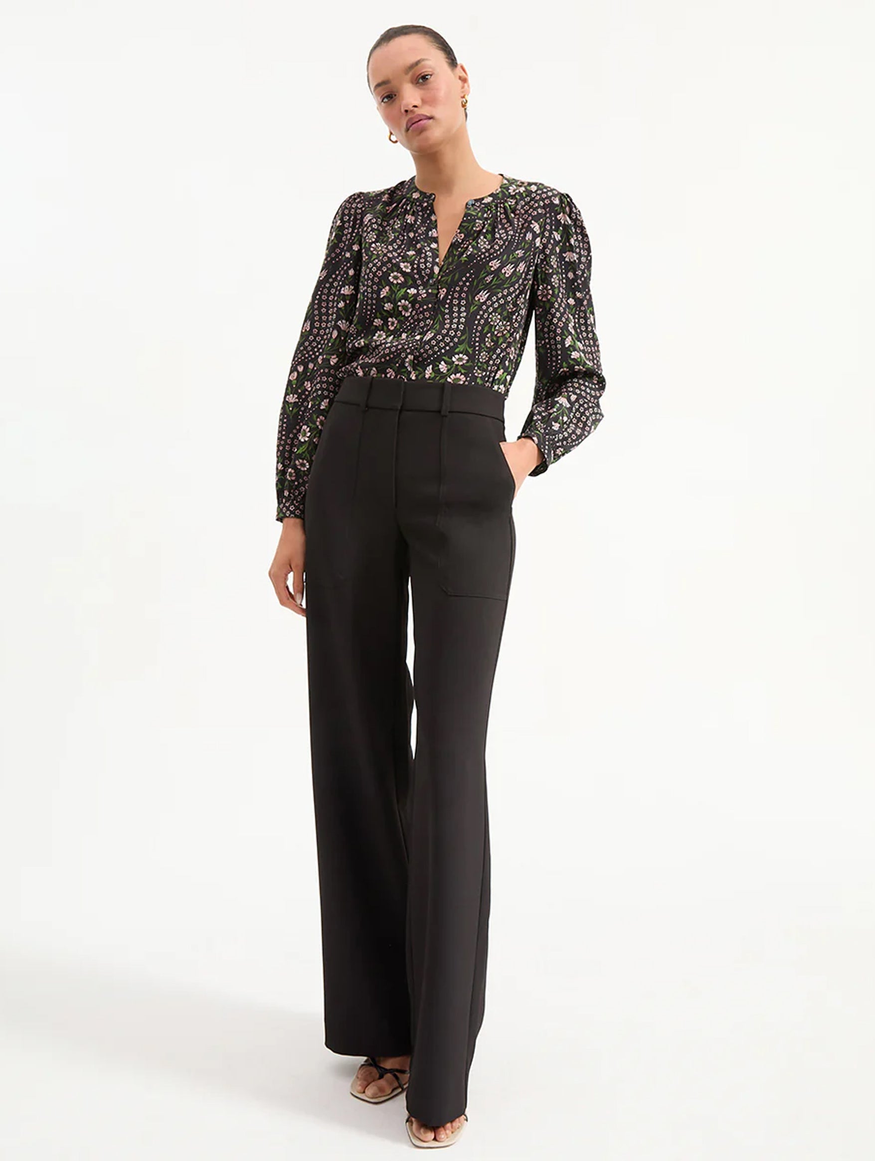 Cole Wide-Leg Pant in Black