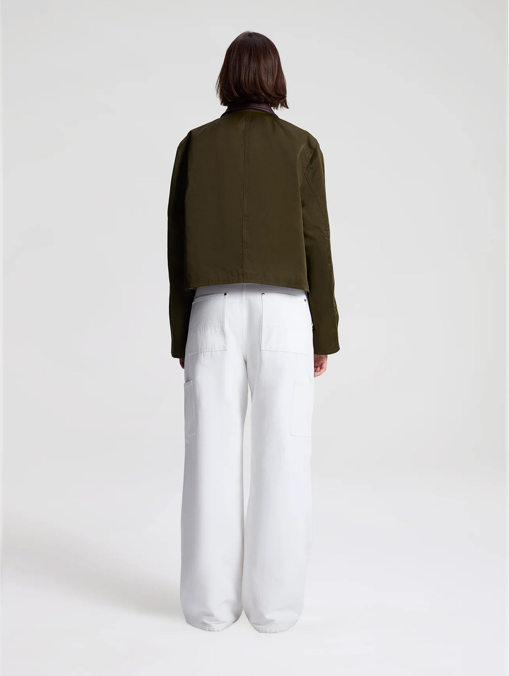 Colton Oil Cloth Jacket in Military Green