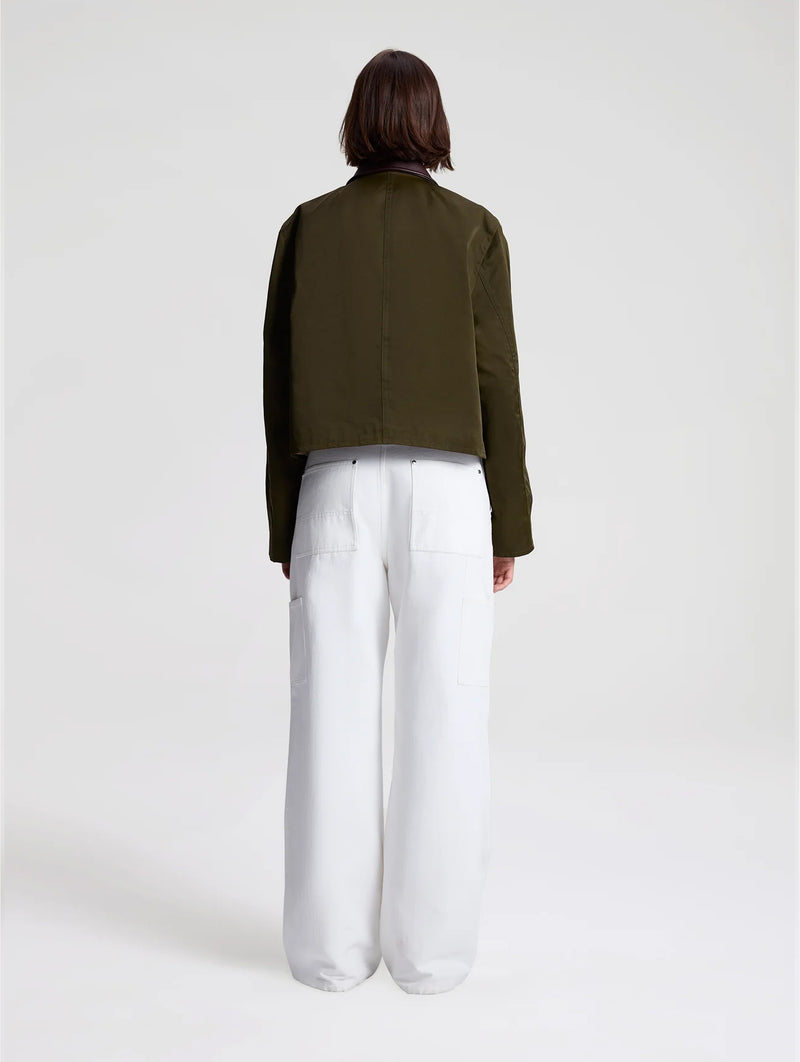 Colton Oil Cloth Jacket in Military Green
