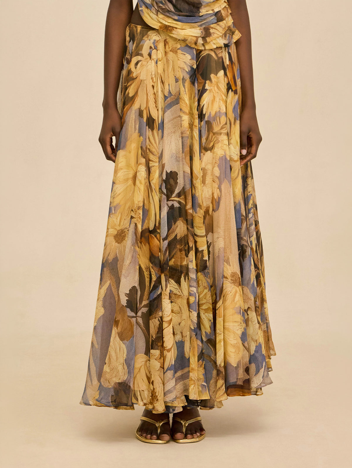 Cosmea Silk Skirt in Wild Dahlia