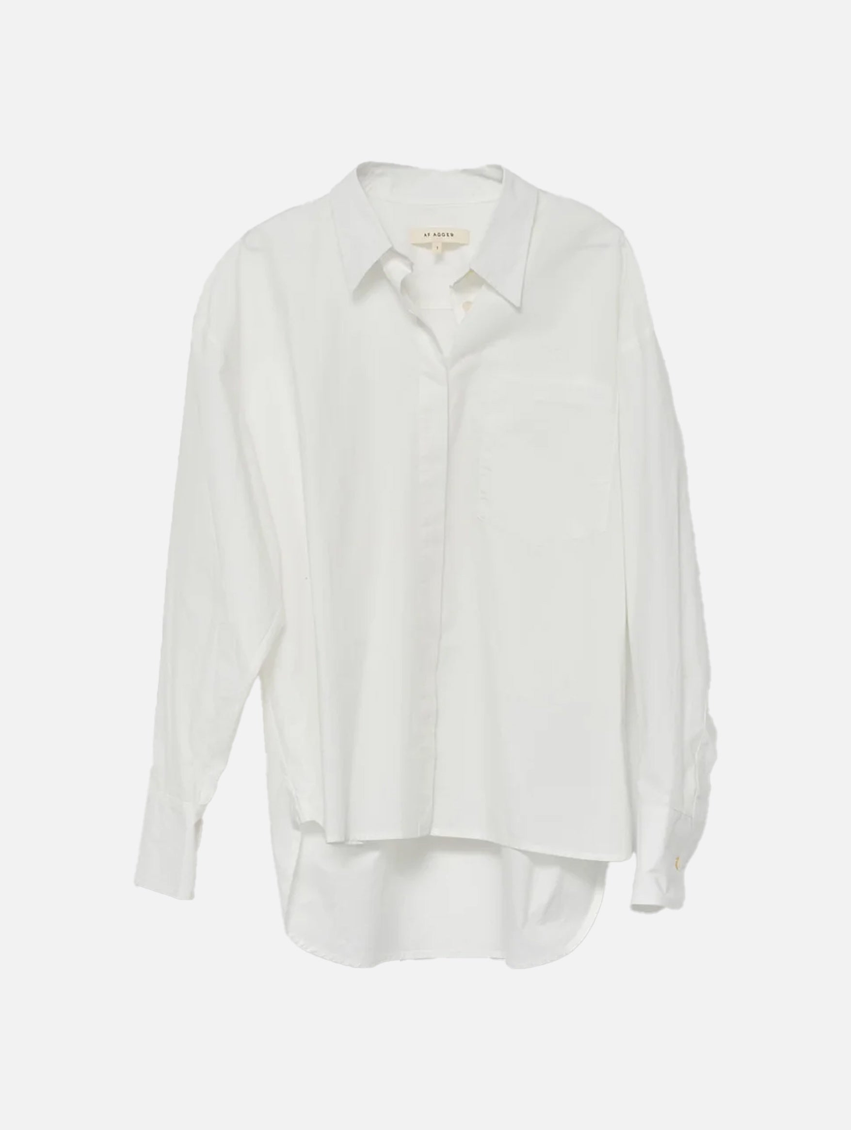 Cotton Poplin Oversized Shirt in Ecru