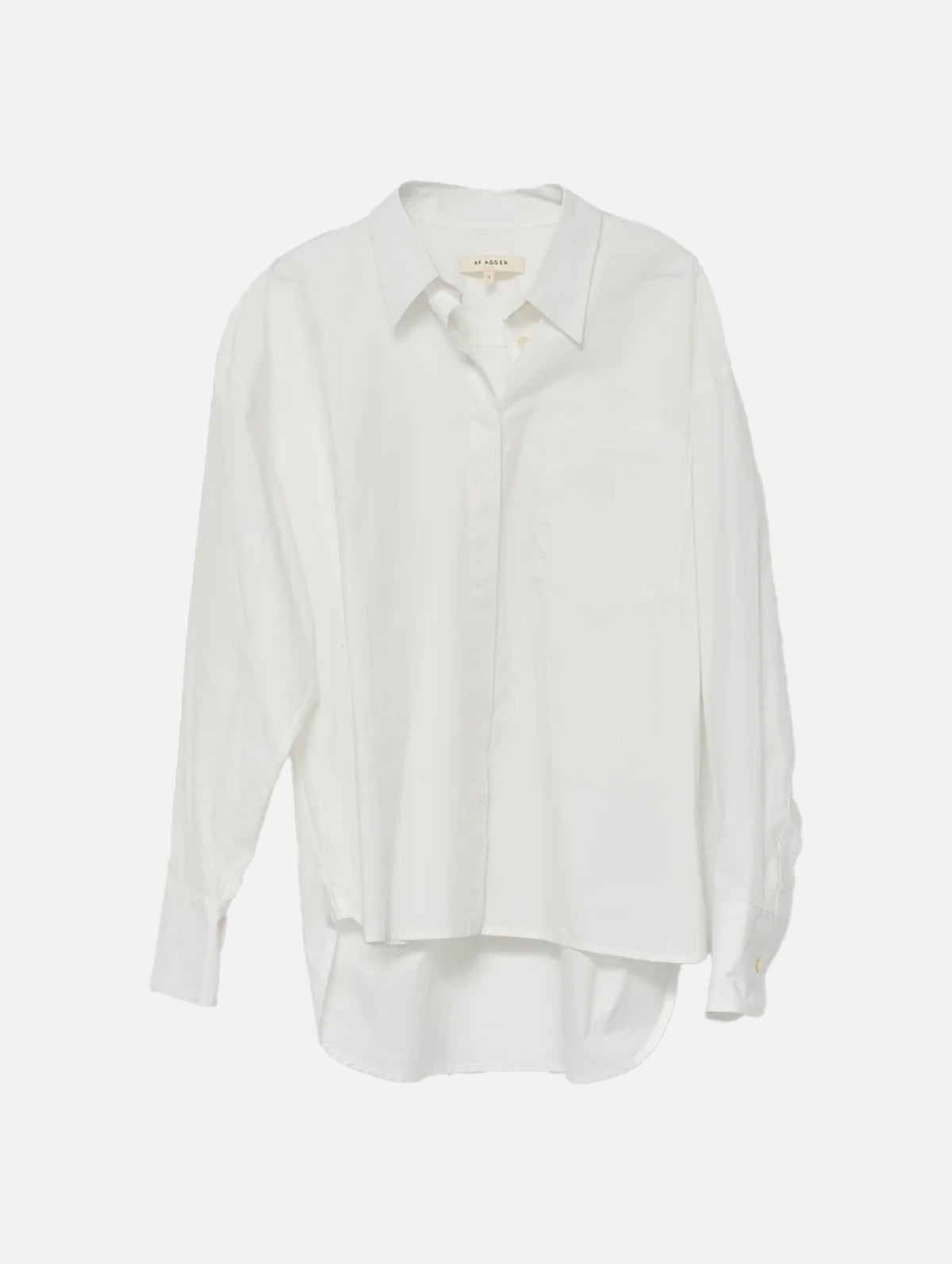 Cotton Poplin Oversized Shirt in Ecru
