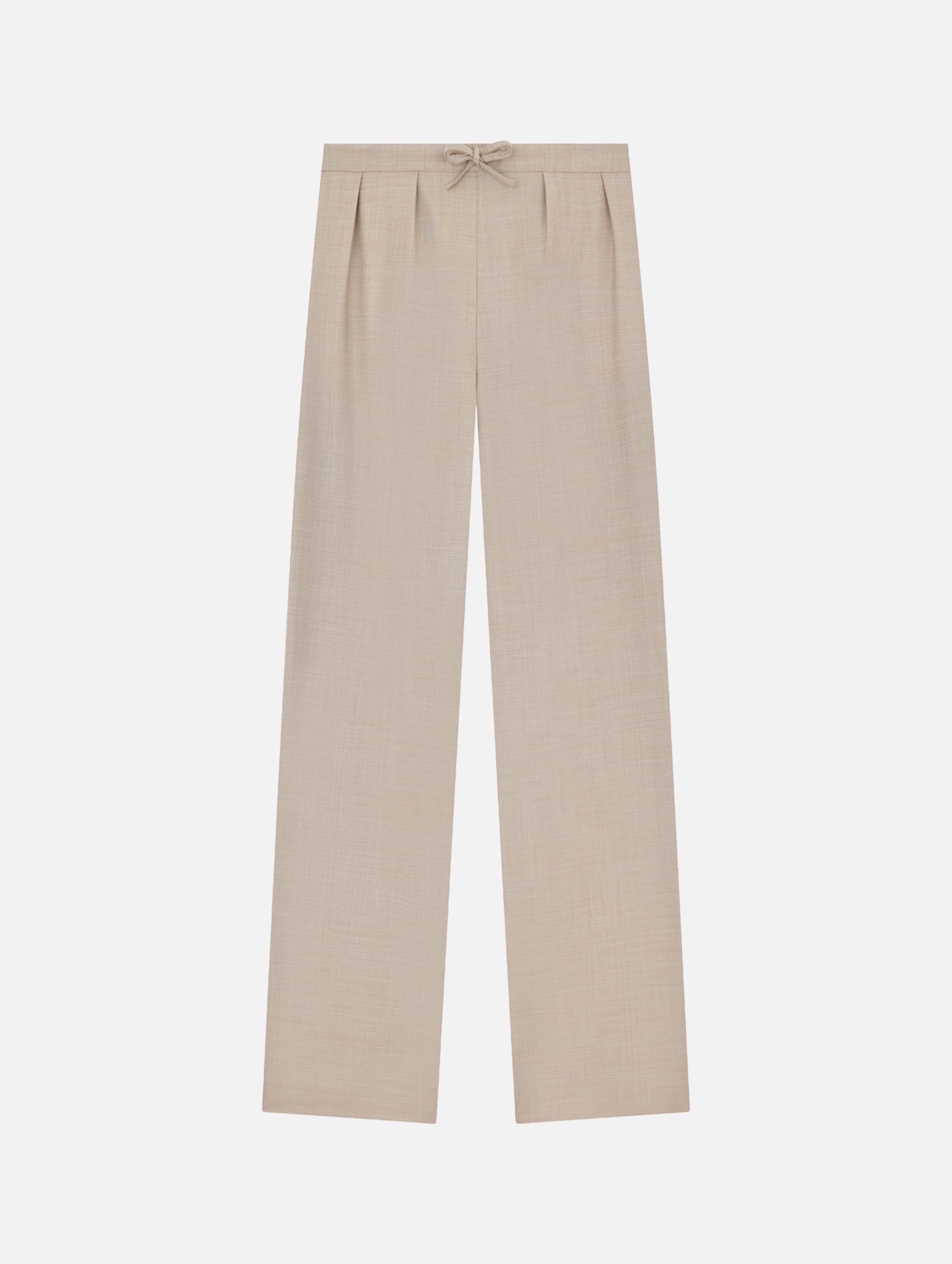 Cove Wool Pants in Rafia Beige