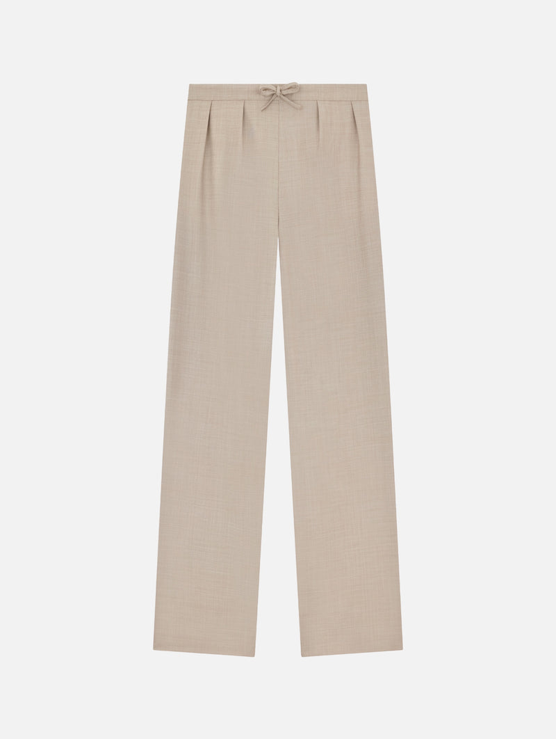 Cove Wool Pants in Rafia Beige