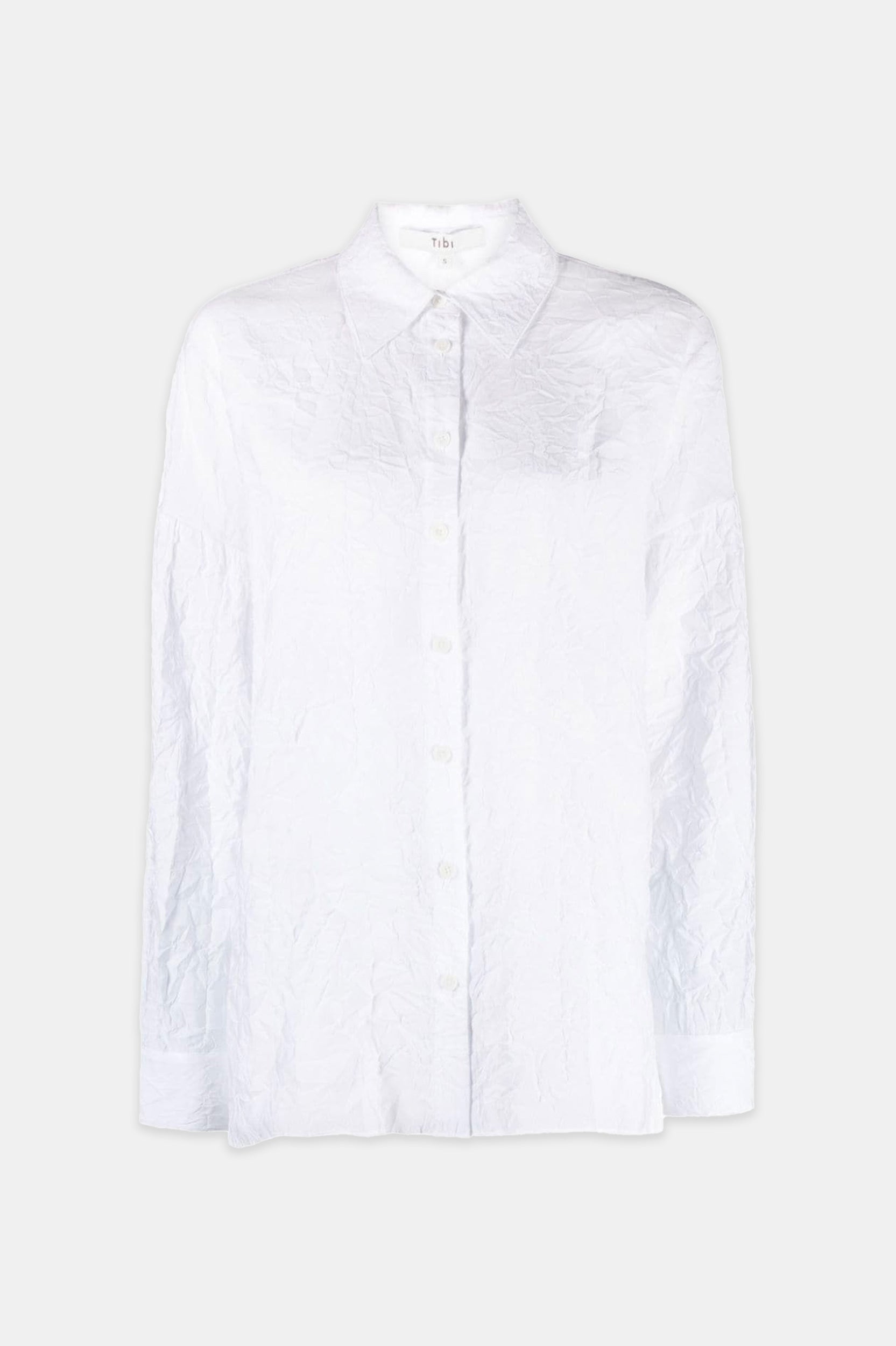 Crinkle Shirting Oversized Shirt – Tibi Official