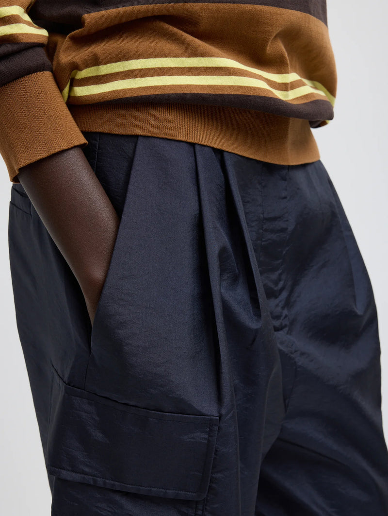 Crispy Nylon Stella Short in Navy