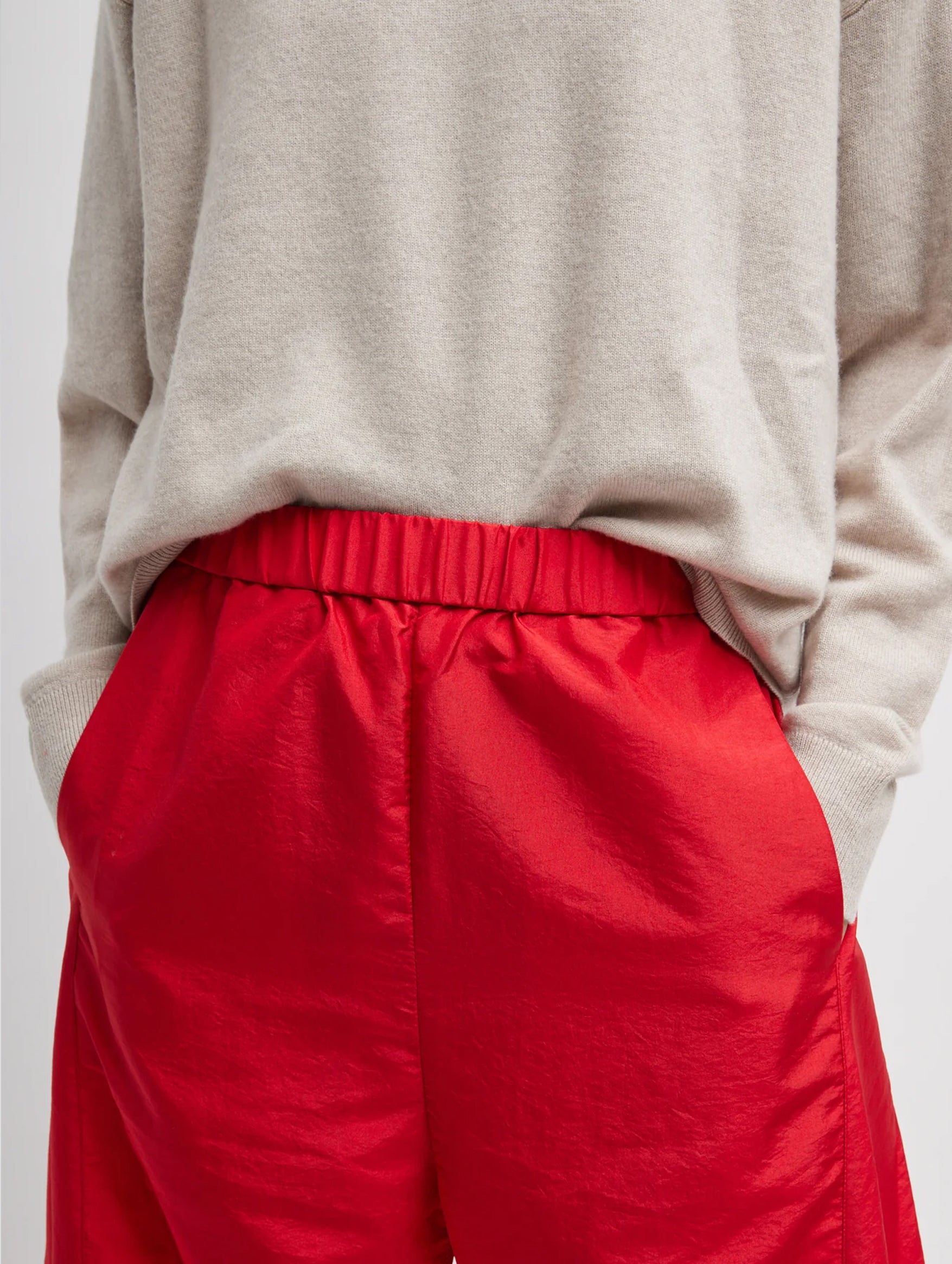 Crispy Nylon Regular Winslow Pant in Red