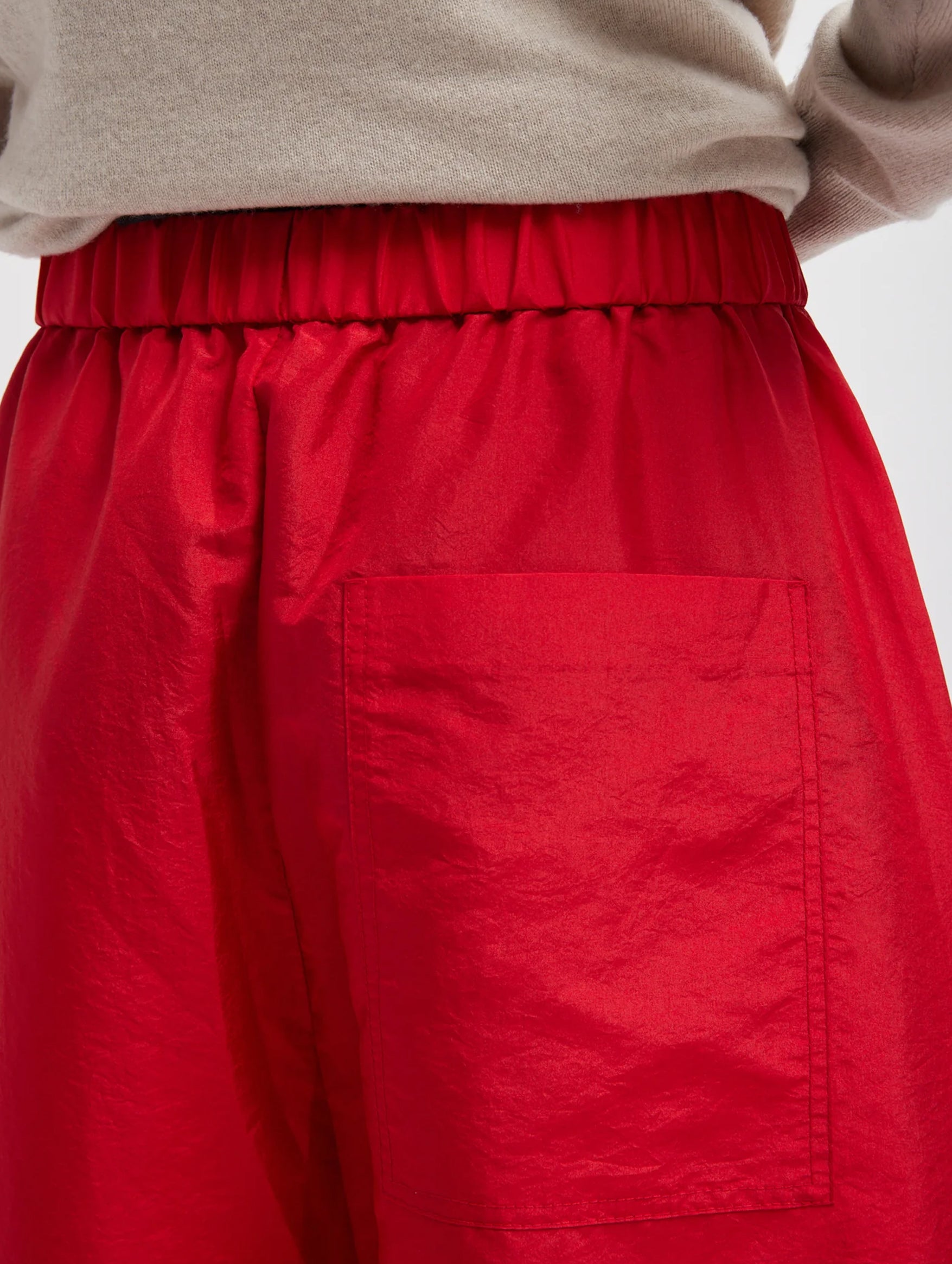 Crispy Nylon Regular Winslow Pant in Red