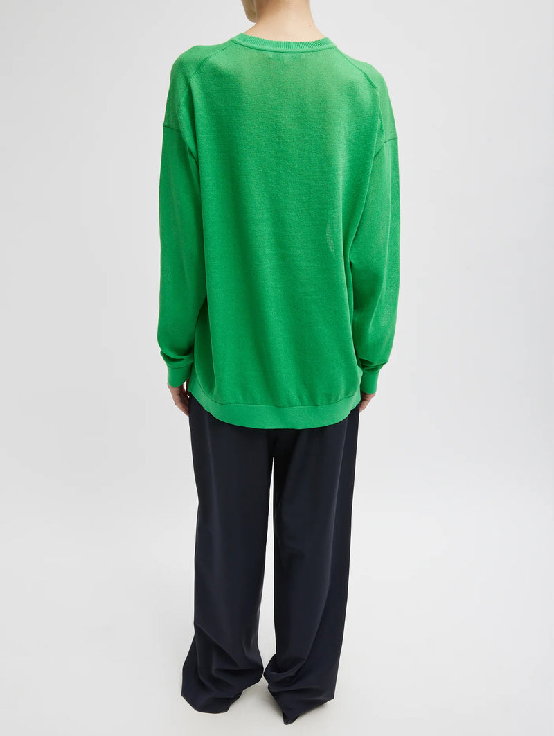 Crispy Cutout Sweater in Green