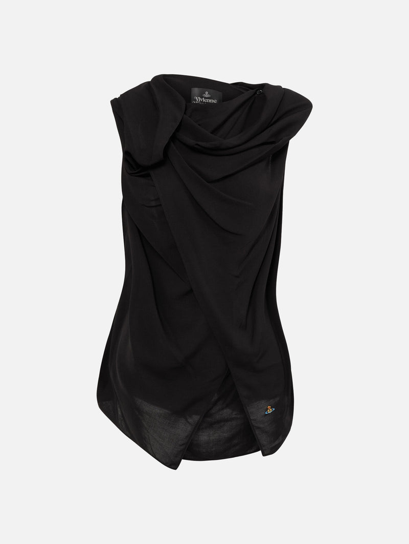 Cross Over Top in Black