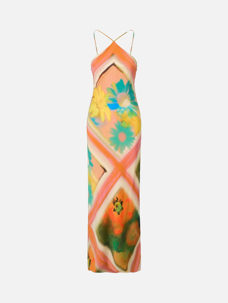 Cubism Dress in Superbloom Scarf
