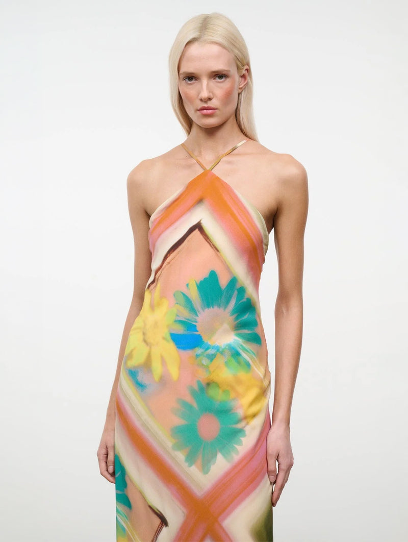 Cubism Dress in Superbloom Scarf