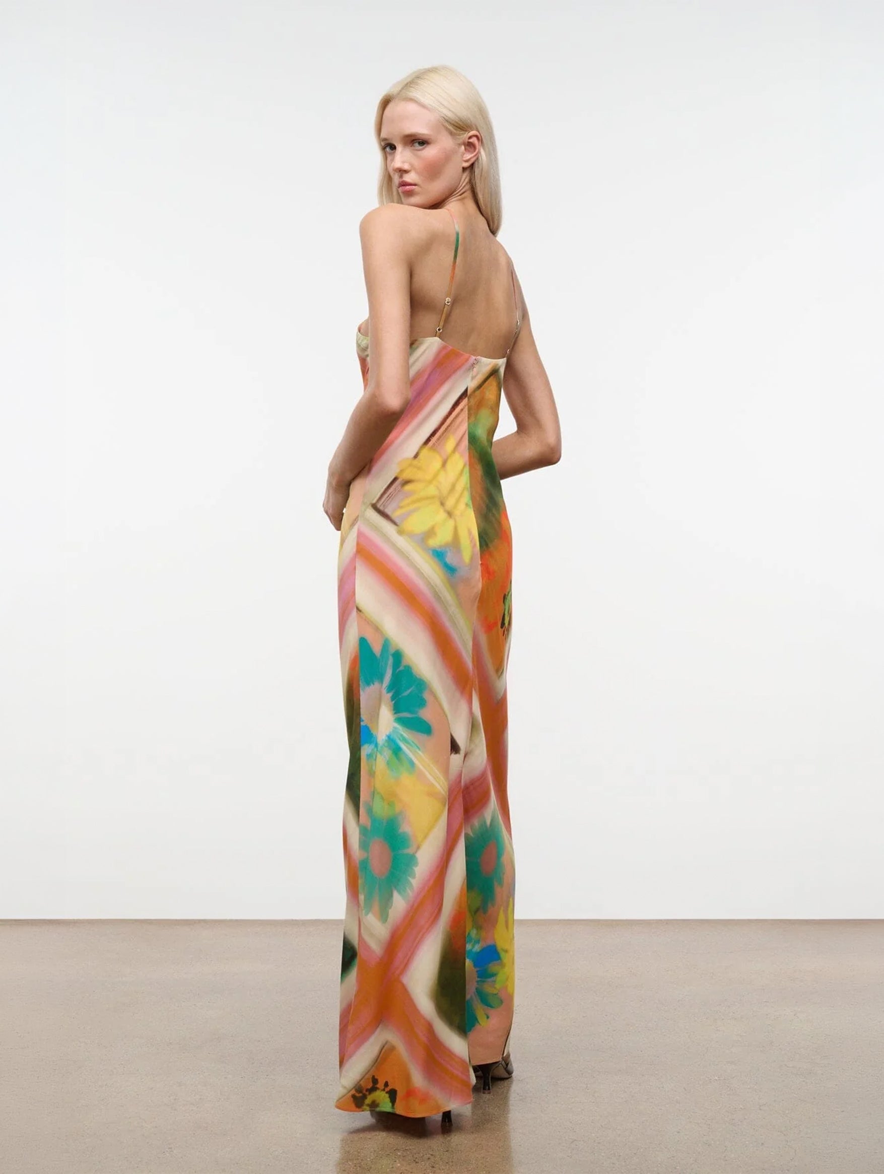 Cubism Dress in Superbloom Scarf