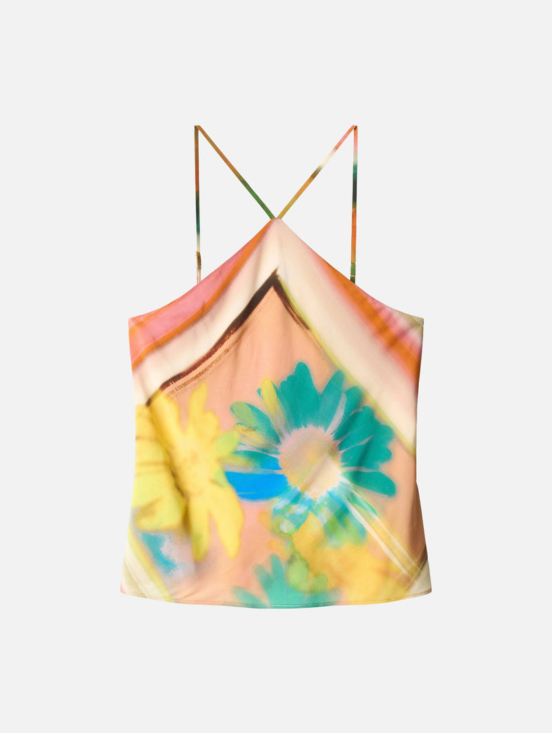 Cubism Top in Superbloom Scarf