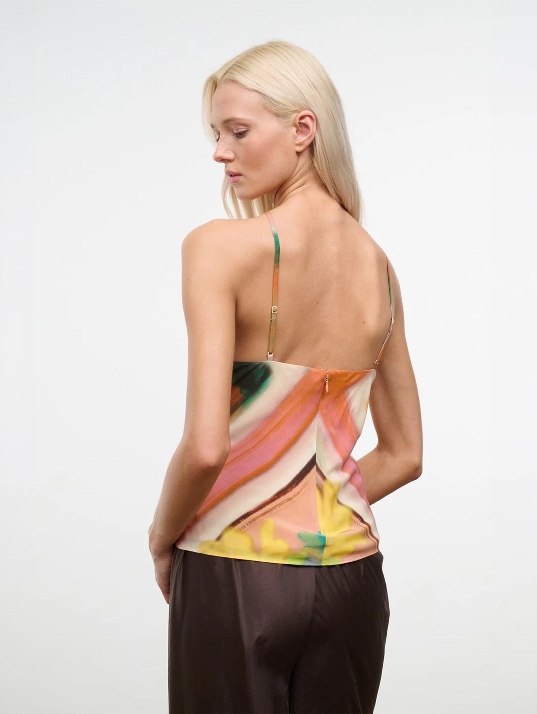 Cubism Top in Superbloom Scarf