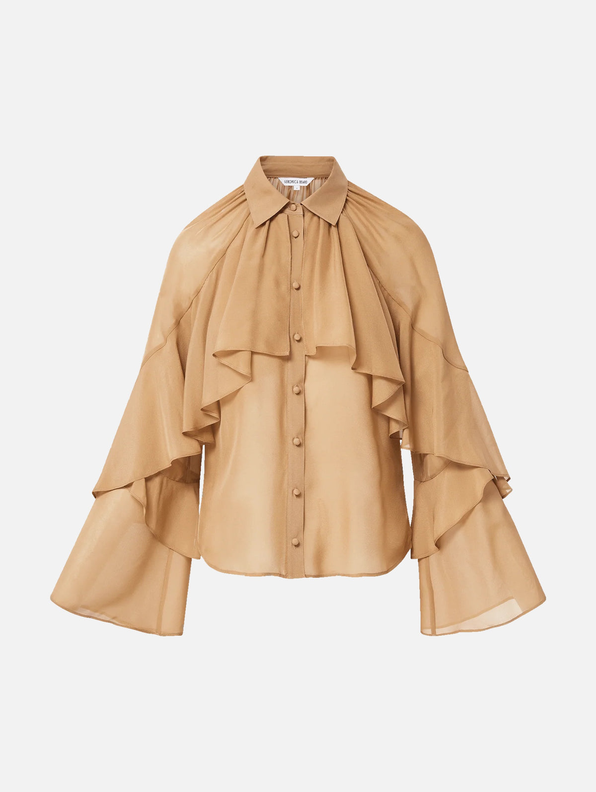 Demaris Silk Blouse in Brown Sugar
