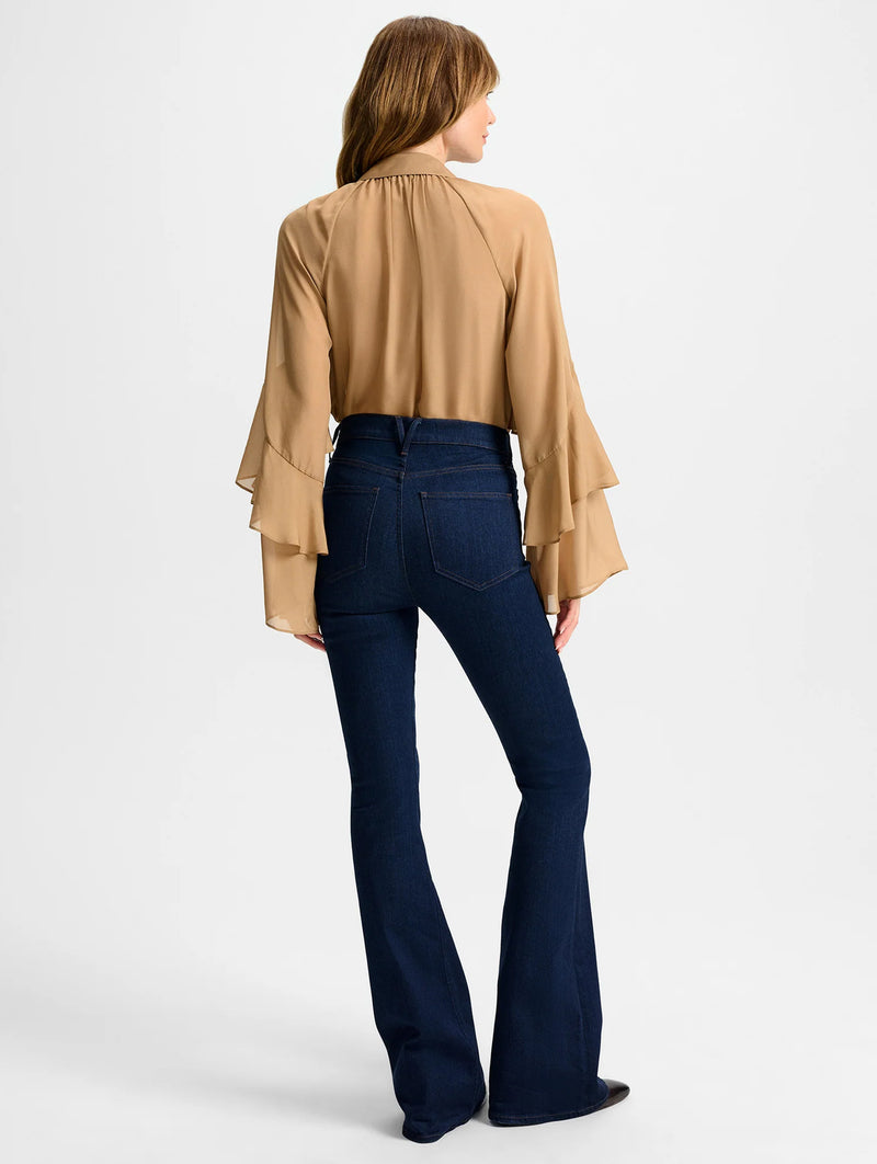 Demaris Silk Blouse in Brown Sugar