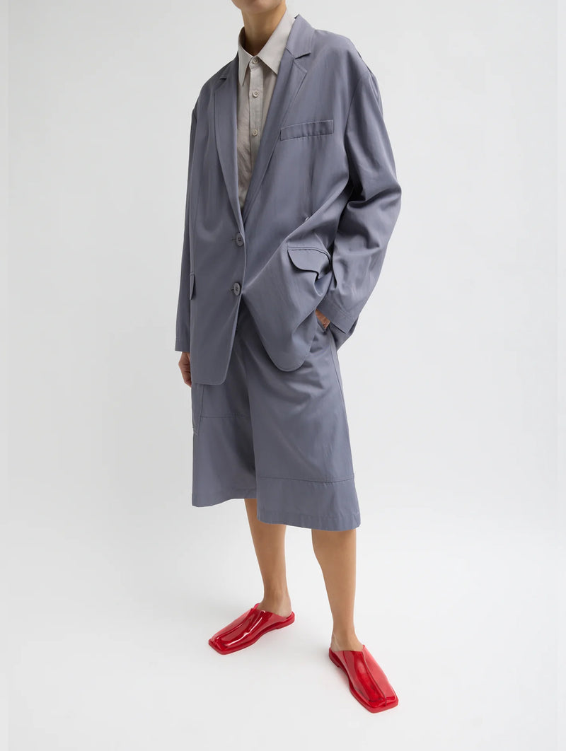 Drapey Suiting Liam Blazer in Deep Violet