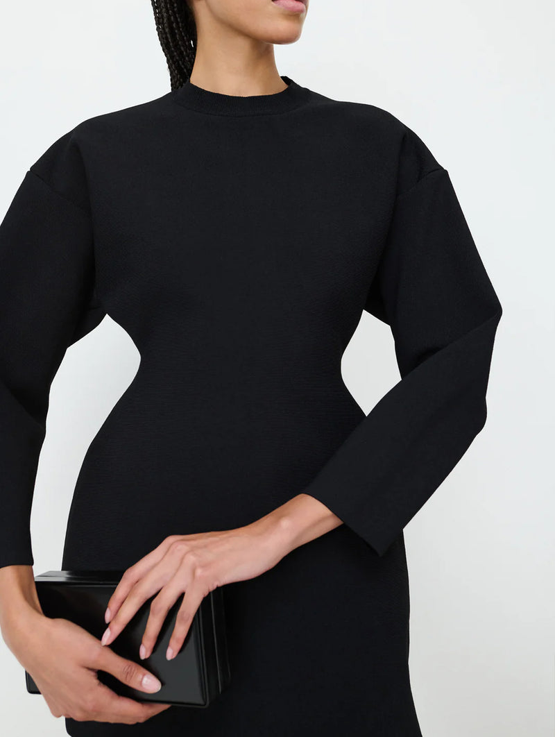 RHW Power Knit Dress in Black