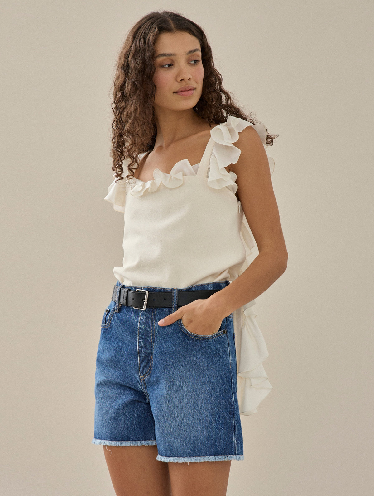 Dancing In The Sky Top in Ivory