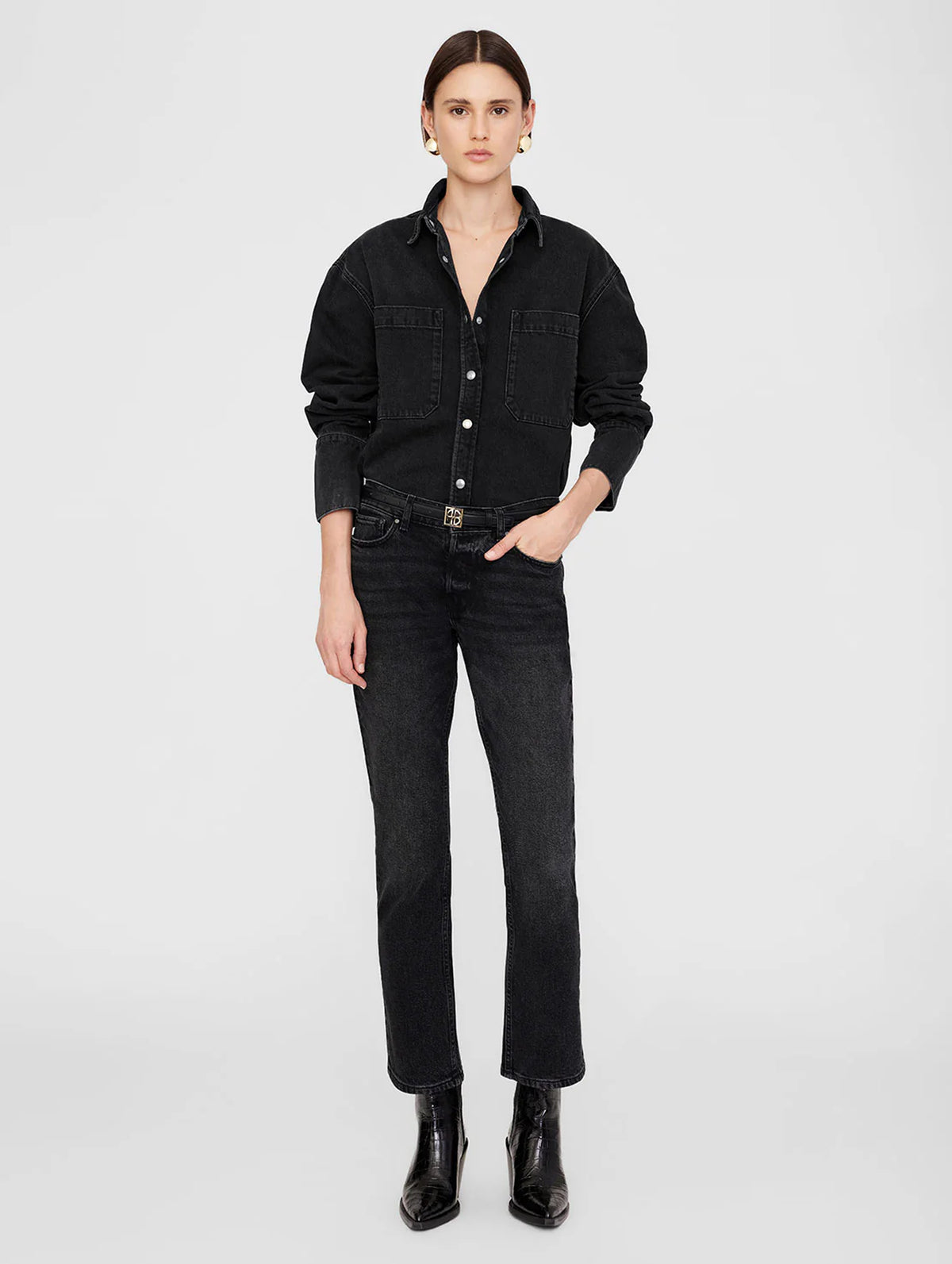 Dante Shirt in Iron Black Denim