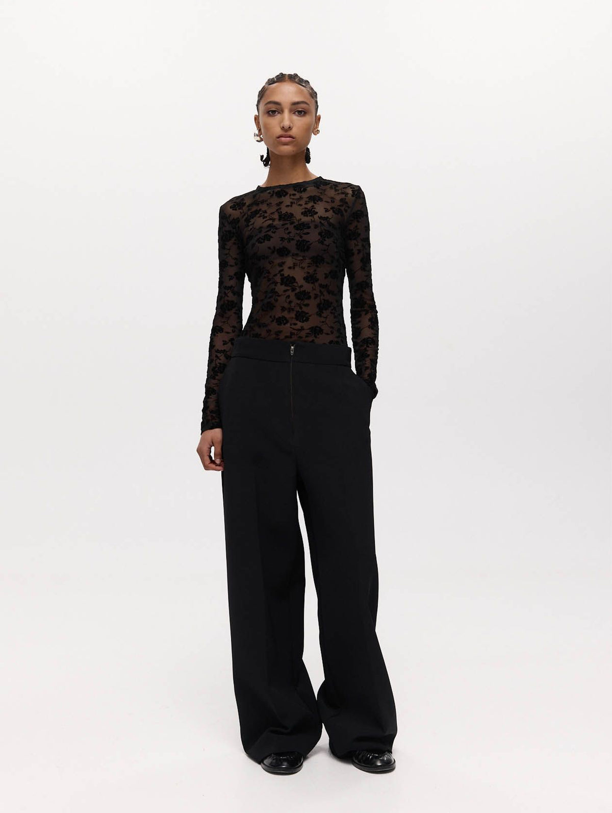 Darvos Velvet Top in Black