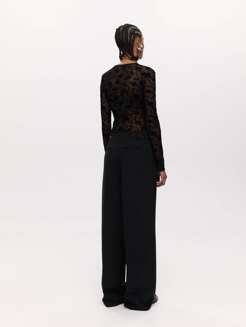 Darvos Velvet Top in Black