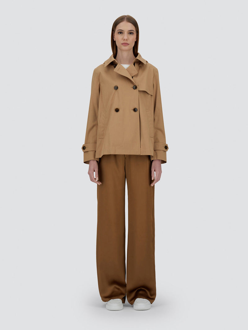 Dean Pea Coat in Camel