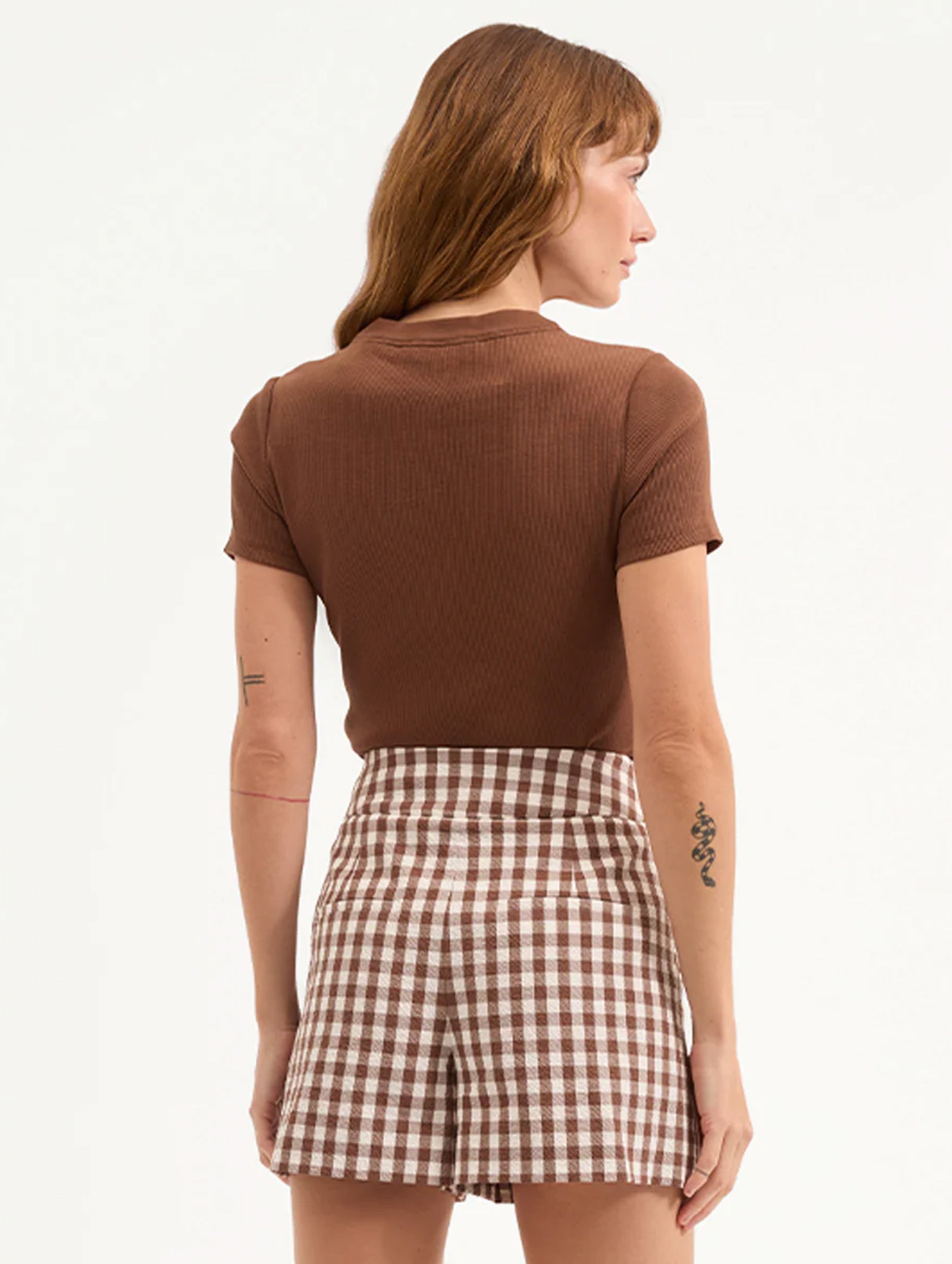 Short Sleeve Dekalb Top in Light Chicory