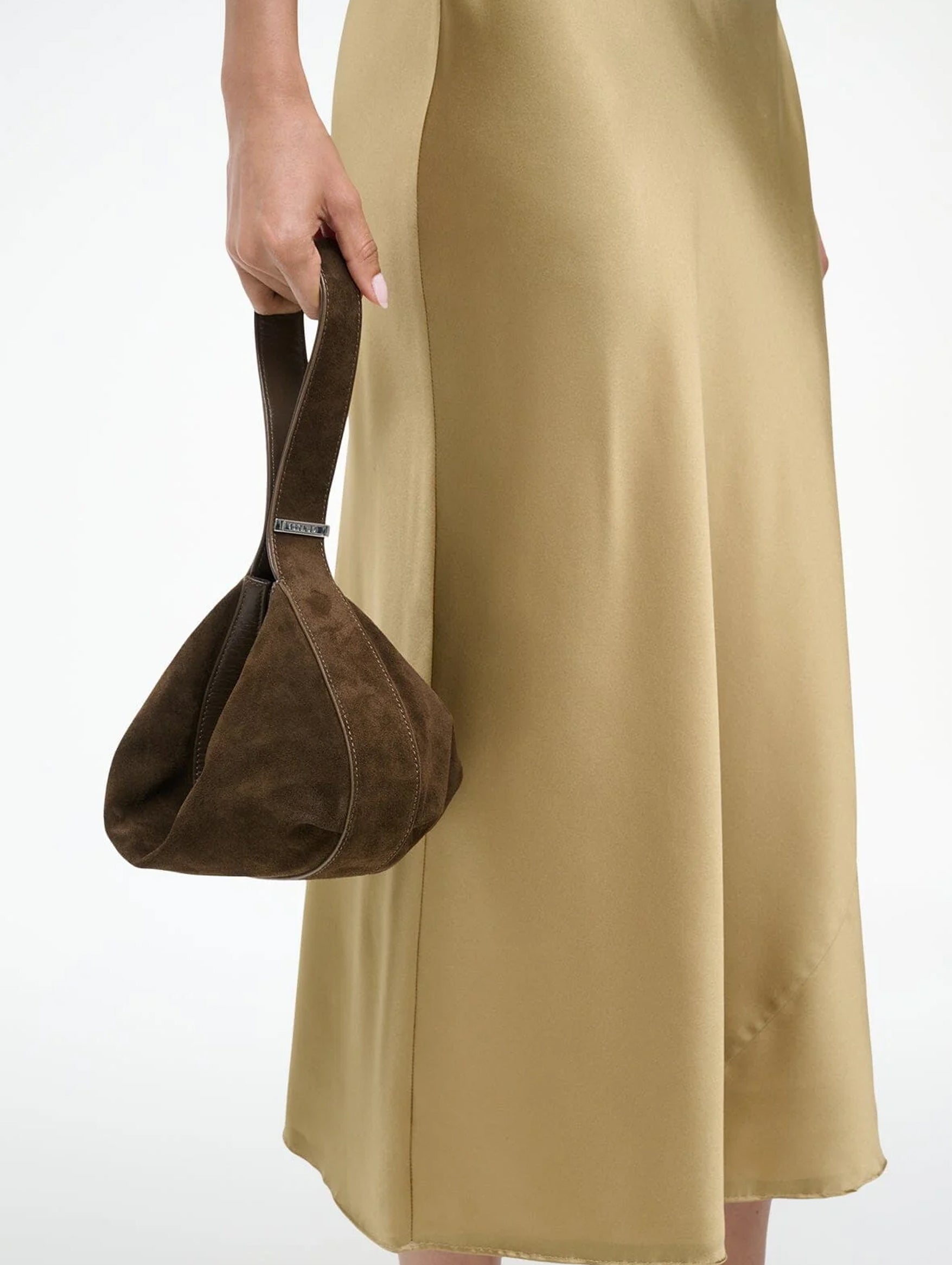 Demy Shoulder Bag in Truffle Suede