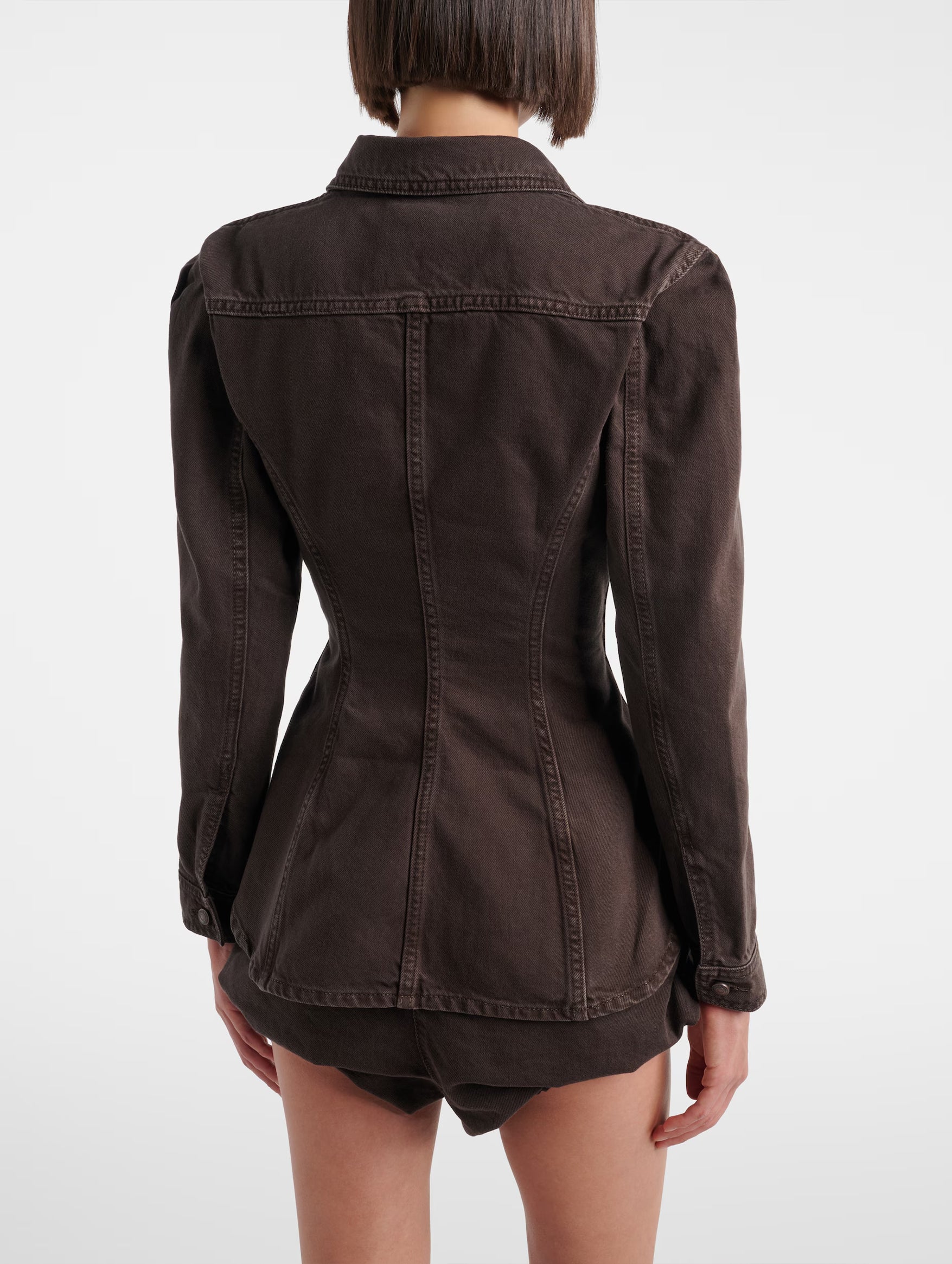 Denim Shirt in Brown